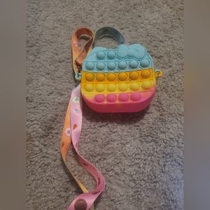 Kitty cat Bow push Bubble pop-on-it crossbody purse Bag